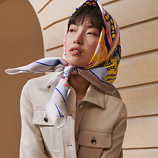 Silla de Gaucho scarf 90 - Blue | Hermès USA